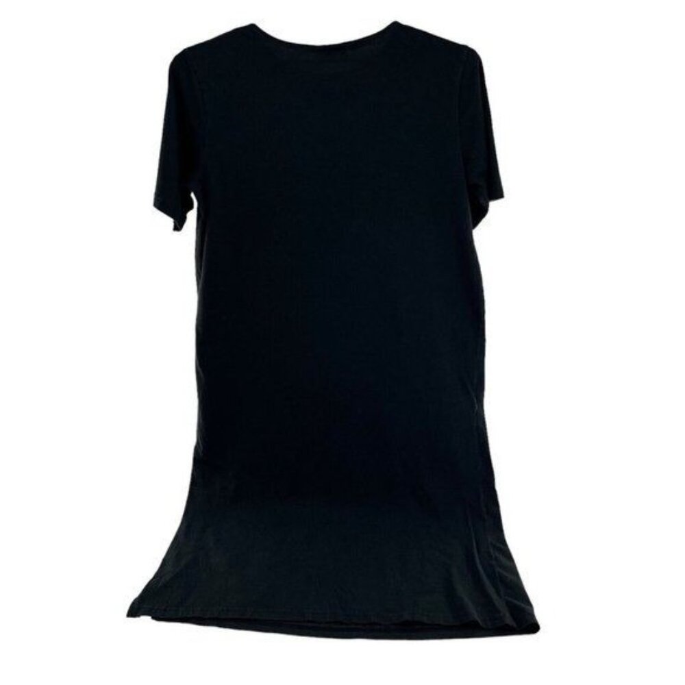 Blair Vintage Long Dress size Medium Giraffe Graphics Short Sleeve Knit Black - Picture 3 of 5